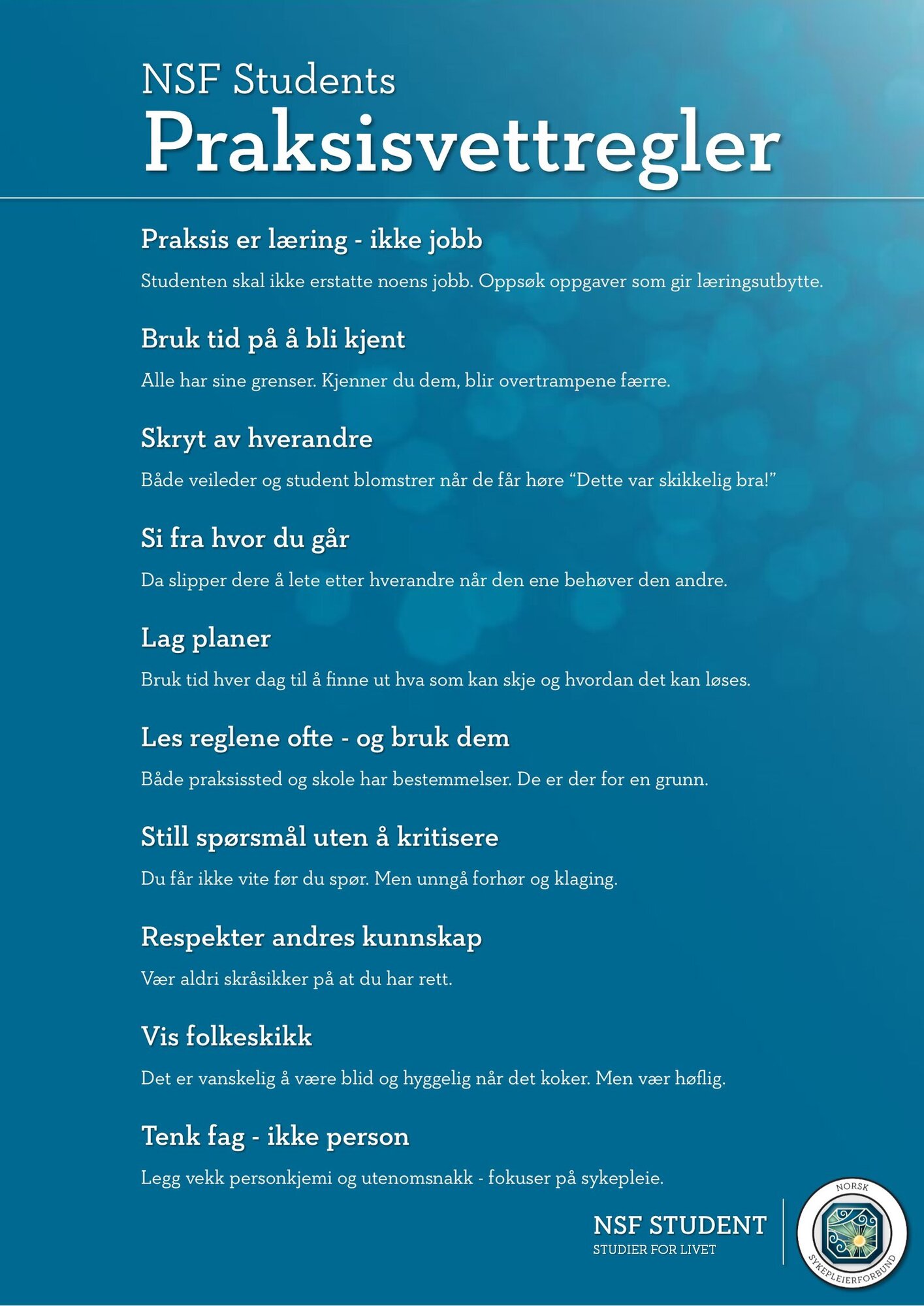 10 praksisvettregler