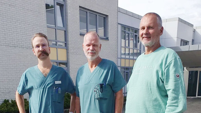 bilde av audiografen, overlegen og klinikklederen ved sykehuset namsos