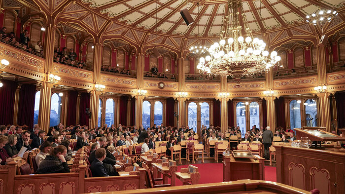 Bilde fra stortingssalen