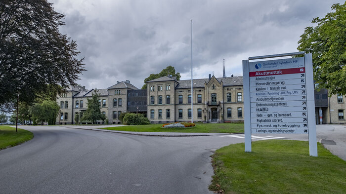bilde av sørlandet sykehus i kristiansand