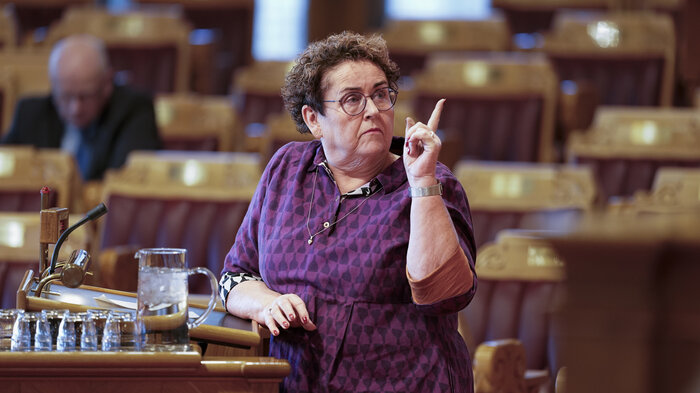 Bildet viser Olaug Bollestad på Stortinget.