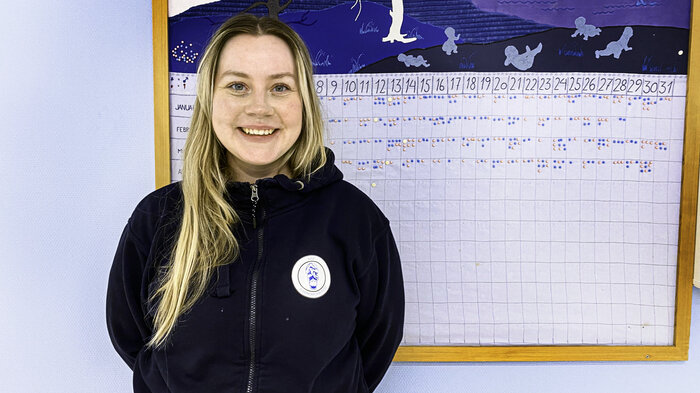 Bildet viser Ann Kristin Suhr jordmor og tillitsvalgt 