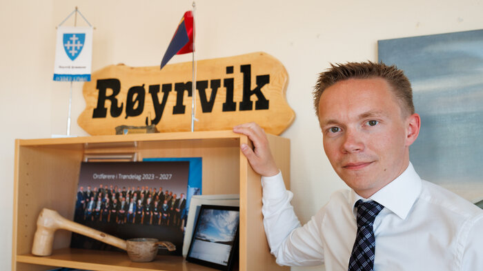 Bildet viser ordføreren i Røyrvik kommune, Kennet Tømmermo Reitan