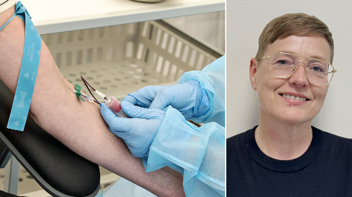 Illustrasjonsfoto blodprøve. Og Edith Gjevjon.