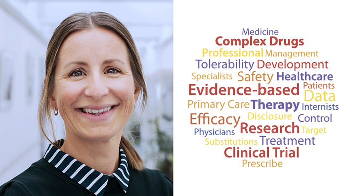 Bildet viser Signe Øien Fretland og ordsky