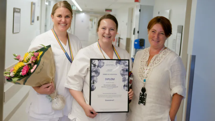 Bildet viser Kamilla Solvang, Thea Anseth og Helen Kvalheim.