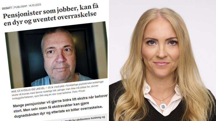Bildet viser faksimile fra Sykepleien og bilde av Lill Sverresdatter Larsen.