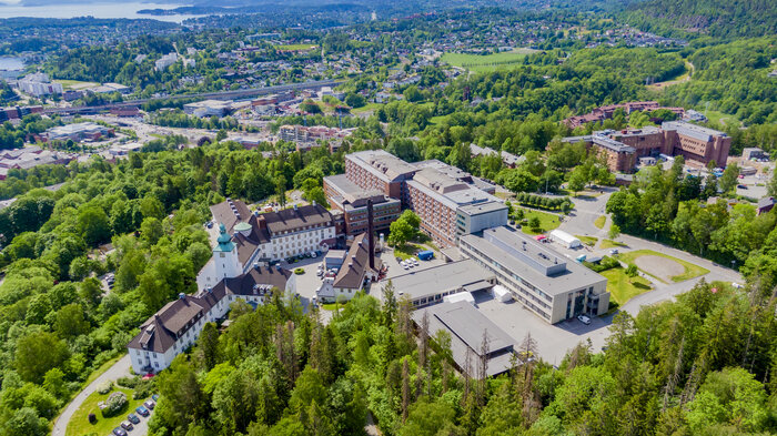 Flyfoto av Bærum sykehus
