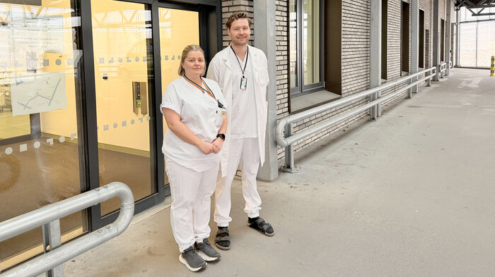 bilde fra oslo legevakt, sykepleier Line Marie Iversen og lege Nils Skjelland