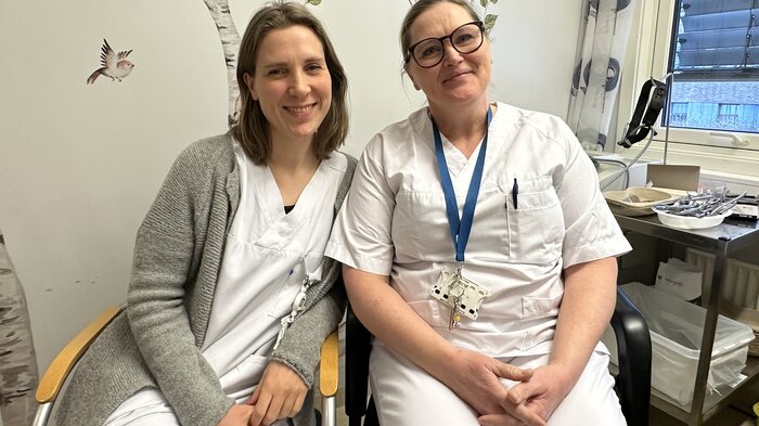 Søvnfysiolog Elise Thompson venstre og sykepleier Gerd Helen Holter advarer mot å stole blindt på helseråd i sosiale medier.