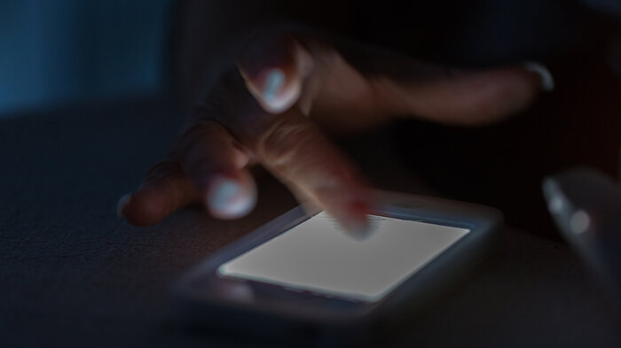 Bildet viser en mobiltelefon