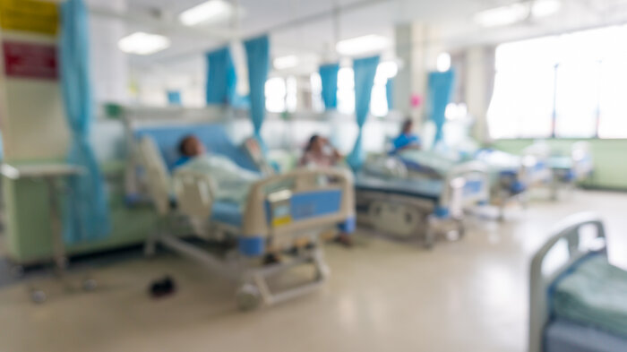 Sykehuspasienter i senger