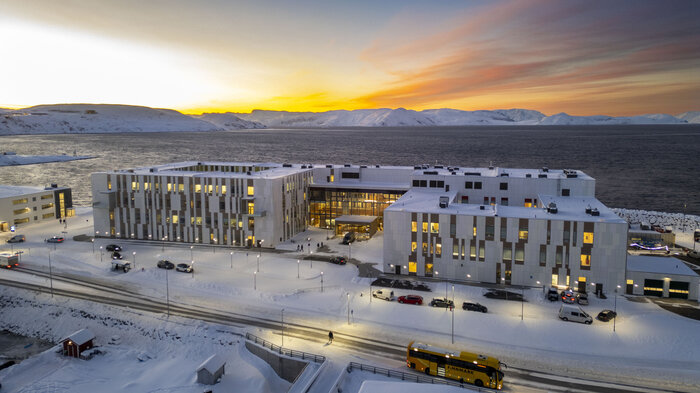 Bildet viser det nye sykehuset i Hammerfest