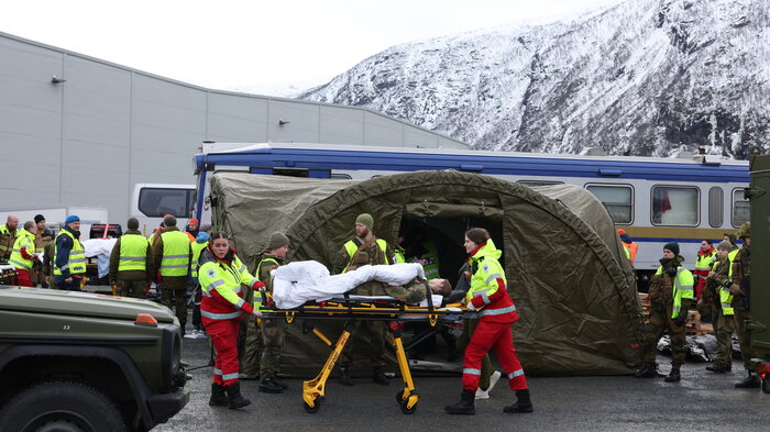 bilde fra øvelsen på narvik havn