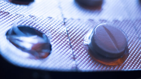 Bildet viser et brett med tabletter