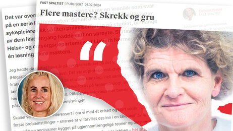 Bildet viser faksimile av Cathrine Krøgers innnlegg sammen med et bilde av artikkelforfatter Ann-Chatrin Linqvist Leonardsen
