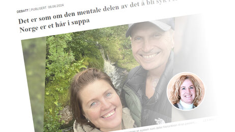 Bildet viser et utsnitt av debattinnlegget til Dora Thorhallsdottir og et bilde av innleggsforfatter Anne Torill Brimsø