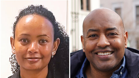 Bildet viser innleggsforfatterne Bezawit Sima og Jonas Debesay
