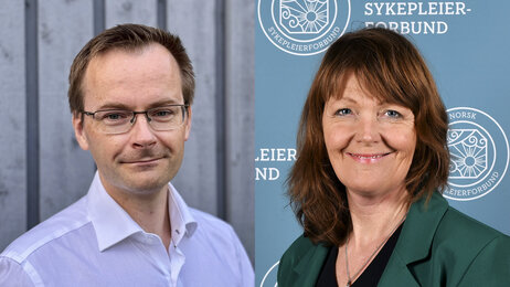 Bildet viser portretter av Morten Magelssen og Tanja Yvonne Alme