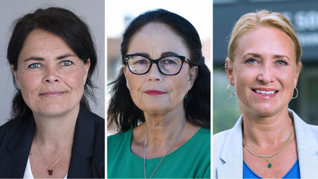 Bildet viser portretter av de tre innleggsforfatterne