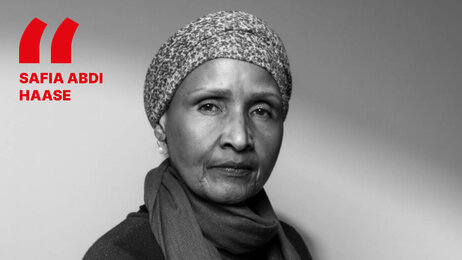 Bildet viser et portrett av Safia Abdi Haase