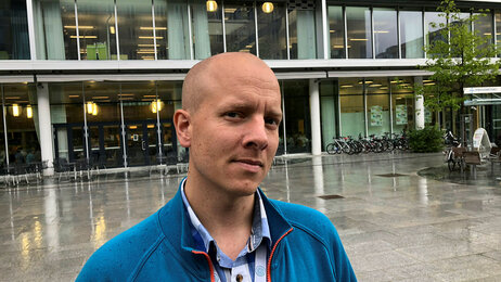 Bildet viser Kenneth Grip, foretakstillitsvalgt for NSF på St. Olavs hospital i Trondheim