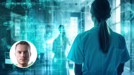 Illustrasjonsbildet viser en sykepleierstudent i fremtiden.