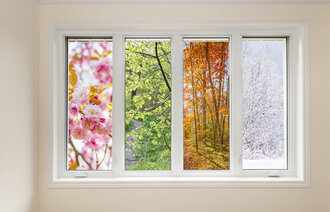 Årstidene sett gjennom et vindu
