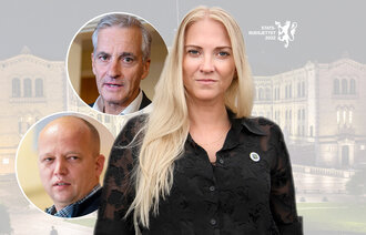 Ny regjering, Larsen, Støre og Vedum