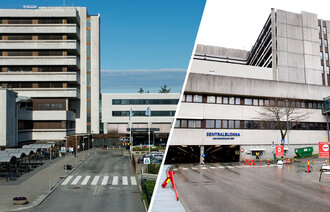 BIlde av Haukeland og Stavanger universitetssjukehus.