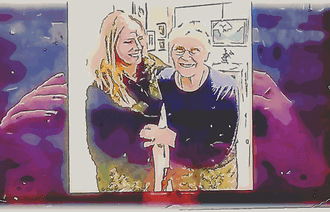 Bildet viser to kvinner