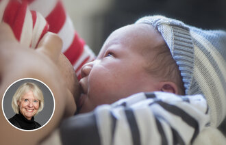 Bilde av baby som ammer