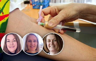 Bildet viser blodprøvetaking