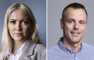 Bildet viser portrettbilder av Lill Sverresdatter Larsen og Espen Gade Rolland