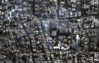 satelittbilde av sykehuset