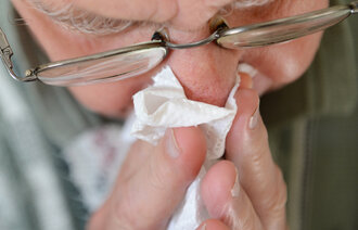 Bilde av person med influensa