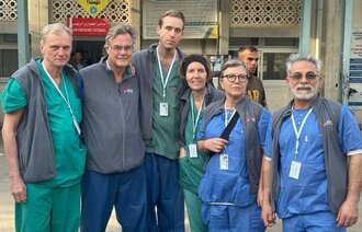 Bilde av det norske NORWAC-teamet i Gaza