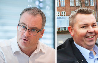 Bildet viser Jan Frich og Anders Frafjord, som er nye styreledere ved henholdsvis Universitetssykehuset Nord-Norge og Nordlandssykehuset