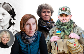 Bildet viser en collage av Florence Nightingale, Hilde Vollan, Turid Andreassen og Kurt Mørk Eriksen.