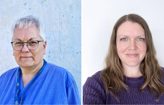 Bildet viser (f.v.) Hovedtillitsvalgt i Tingvoll kommune, Elin Hoseth og Benedicte Urke er hovedtillitsvalgt i Sykkylven kommune