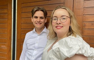 Bildet viser Kristoffer Andreas Haugen og Henriette Karlsen Brenna