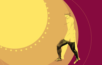 Bilde viser tegnet ett menneske i sol