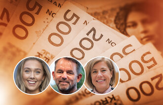 Illustrasjonsbildet viser en bunke med pengesedler.