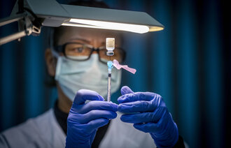 Bildet viser koronavaksine