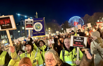 Bildet viser demonstrasjonstoget i Oslo