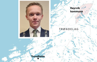 bilde av kennet tømmermo reitan og kart over røyrvik