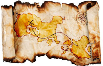 Bildet viser et skattekart