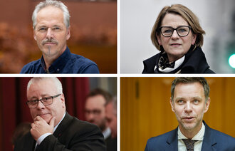Bilde av politikere og Ukom-sjef