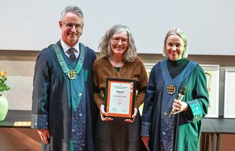 Bildet viser Sakse ved prisoverrekkelsen