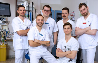 Bilde viser menn fra Akutten på Ullevål